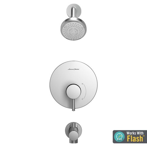 Main product image of Serin 1.75 gpm/6.6 L/min Tub and Shower Trim Kit w/ Water-Saving 3-Function Shower Head, Double Ceramic Pressure Balance Cartridge w/ Lever Handle, TU064508.002 (Chrome)