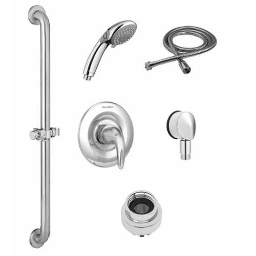 Main product image of Commercial Shower System Trim Kit 1.5 gpm/5.7 Lpm w/ 36" Slide-Grab Bar and Hand Shower (Chrome)