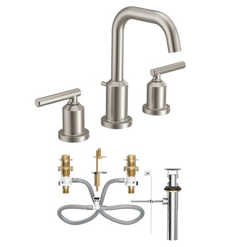Main product image of Gibson Two-handle Widespread Bathroom Sink Faucet (Brushed Nickel), TV6142BN