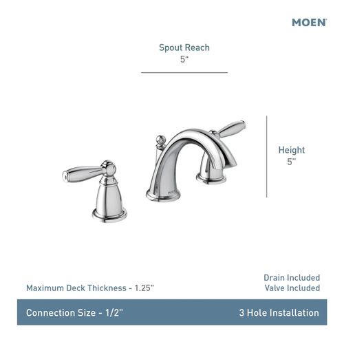 Main product image of Brantford Two-Handle High Arc Bathroom Faucet - Chrome, TV6620