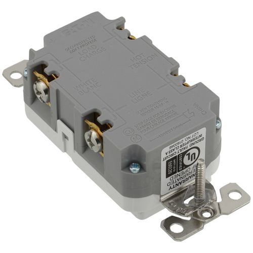 Main product image of Self-Test Tamper & Weather Resistant GFCI Duplex Receptacle, 15A, Slim, 5-15R, Back & Side Wire - 125V (White)