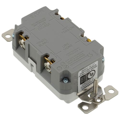 Main product image of Self-Test Tamper & Weather Resistant GFCI Duplex Receptacle, 20A, Slim, 5-20R, Back & Side Wire - 125V (White)