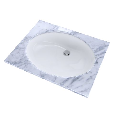 Main product image of LT597G#01 Dantesca Oval Undermount Bathroom Sink w/ CEFIONTECT (Cotton White)