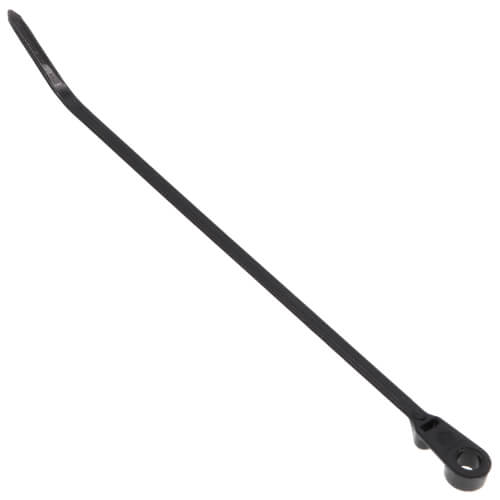 Main product image of 6" Nylon Integrated Hole Mounting Cable Tie w/ #8 Screw for Mounting, 40 lbs. Tensile - Pack of 100 (Black)