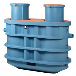 Trapzilla Grease Interceptor, 2 x 18" Extension Collars, 4" Inlet/Outlet, 1,826 lbs Capacity (100 GPM)
