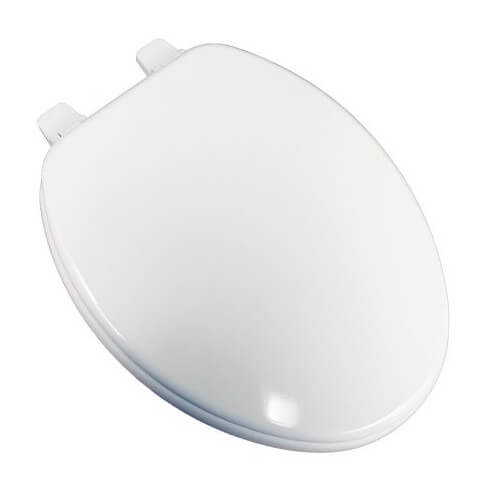 U004WD00 Jones Stephens U004WD00 Utility Grade Molded Wood Elongated Toilet Seat w/ Plastic