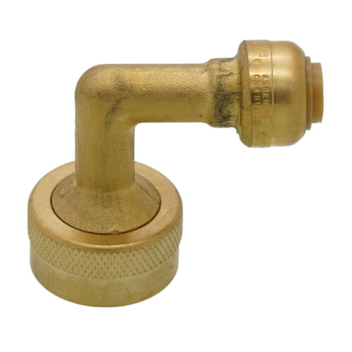 U2276LF SharkBite U2276LF 1/4" Sharkbite x 3/4" Garden Hose Nut 90
