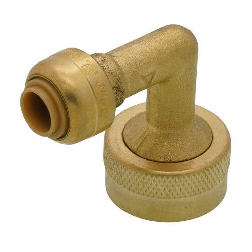 U2276LF SharkBite U2276LF 1/4" Sharkbite x 3/4" Garden Hose Nut 90