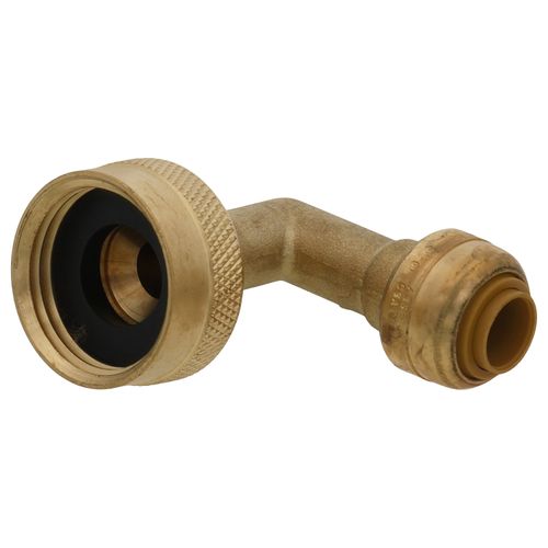 Main product image of 1/4" SharkBite x 3/4" Garden Hose Nut 90-Degree Elbow (Lead Free), U2276LFA