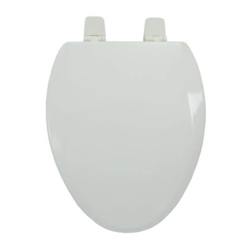 Main product image of White Elongated Wood Toilet Seat