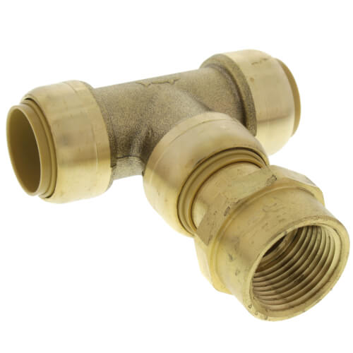 Main product image of 3/4" Sharkbite x 3/4" Sharkbite x 3/4" FNPT Tee (Lead Free)