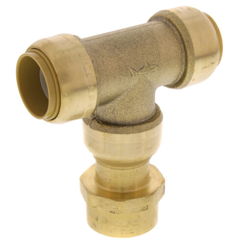 Main product image of 3/4" Sharkbite x 3/4" Sharkbite x 3/4" FNPT Tee (Lead Free)