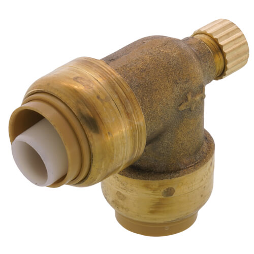 Main product image of 1/2" Sharkbite Elbow with 1/8" NPSM Thread Drain/Vent (Lead Free)