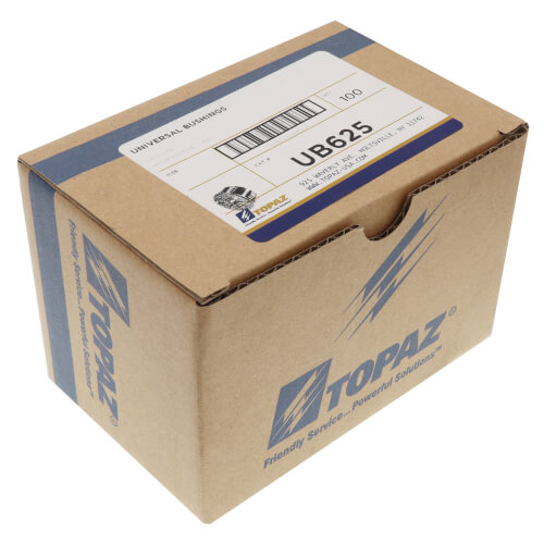 Main product image of Universal Bushing w/ 5/8" Mounting Hole Diameter, Nylon 6/6 - Black (Box of 100)