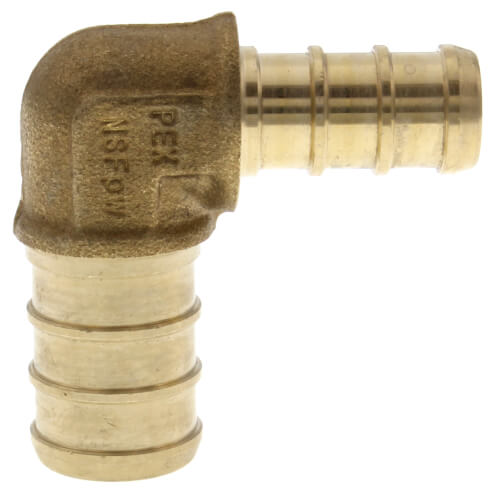 Main product image of 1/2" x 3/8" PEX Crimp Reducing 90-Degree Elbow (Lead Free)