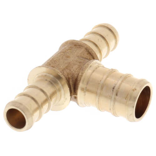 Main product image of 3/8" PEX x 3/8" PEX x 1/2" PEX Brass Tee (Lead Free)