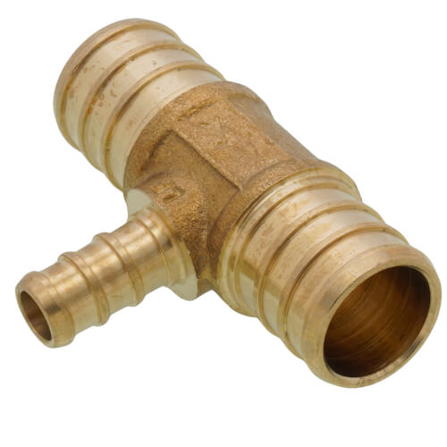 Main product image of 3/4" PEX x 3/4" PEX x 3/8" PEX Brass Tee (Lead Free)