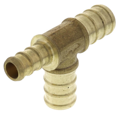 Main product image of 1/2" PEX x 3/8" PEX x 1/2" PEX Brass Tee (Lead Free)