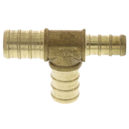 Main product image of 1/2" PEX x 3/8" PEX x 1/2" PEX Brass Tee (Lead Free)