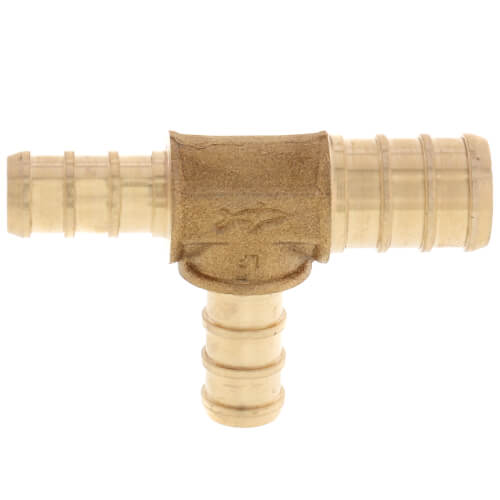 Main product image of 1/2" PEX x 3/8" PEX x 3/8" PEX Brass Tee (Lead Free)