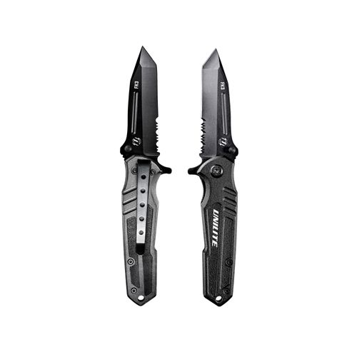Main product image of Heavy-Duty Folding Serrated Utility Knife w/ Clip-Point Blade