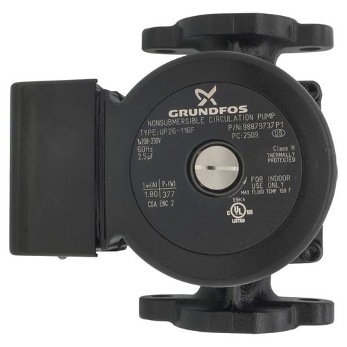 Main product image of Grundfos Single Speed Wet Rotor Replacement Circulator Pump, Cast Iron Volute (1PH/230V)