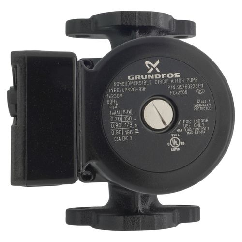 Main product image of Grundfos 3-Speed Wet Rotor Replacement Circulator Pump, Cast Iron Volute (1PH/230V)