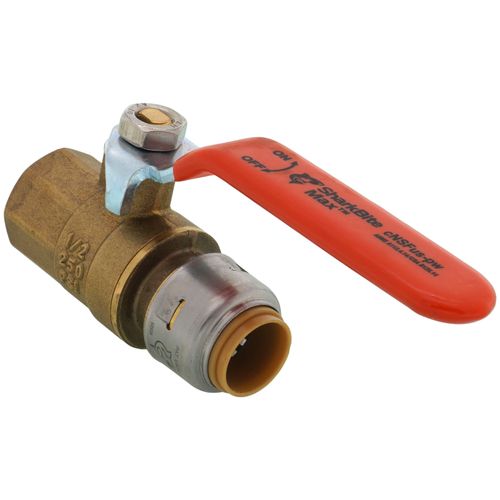 Main product image of 1/2" Push-to-Connect x 1/2" FNPT Adapter SharkBite Max, Quarter-Turn Ball Valve (Lead Free)