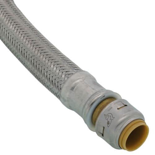 Main product image of 1/2" SharkBite Max X 3/4" FIP Stainless Steel Braided SharkBite Max Water Heater Connector, Lead Free (12" Length)