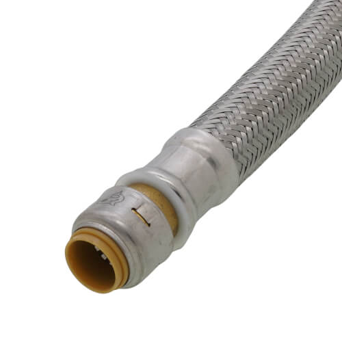 Main product image of 1/2" SharkBite Max X 3/4" FIP SS Braided SharkBite Max Water Heater Connector, LF (18" Length)
