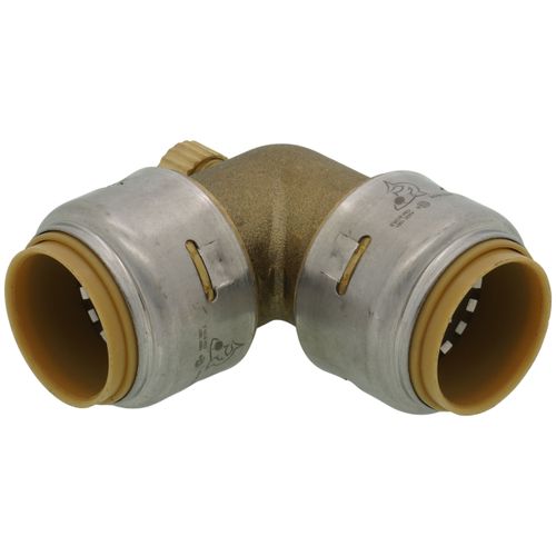 Main product image of 3/4" Sharkbite Max 90-Degree Elbow with 1/8" NPSM Thread Drain/Vent (Lead Free)