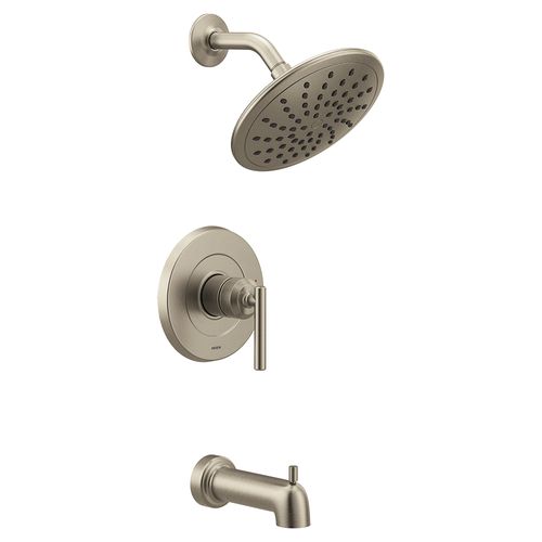 Main product image of Gibson Brushed Nickel Posi-temp Eco-performance Tub/shower Trim, 8" Dia. Shower Head, 1.75 Gpm, T3003EPBN