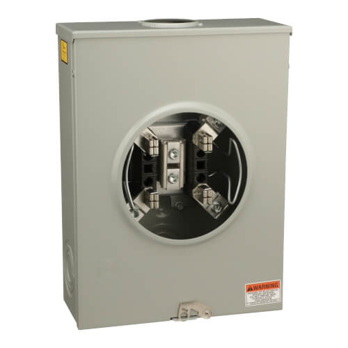 Square D 125A Ringless Meter Socket With Horn Bypass - Overhead/Underground Single Phase