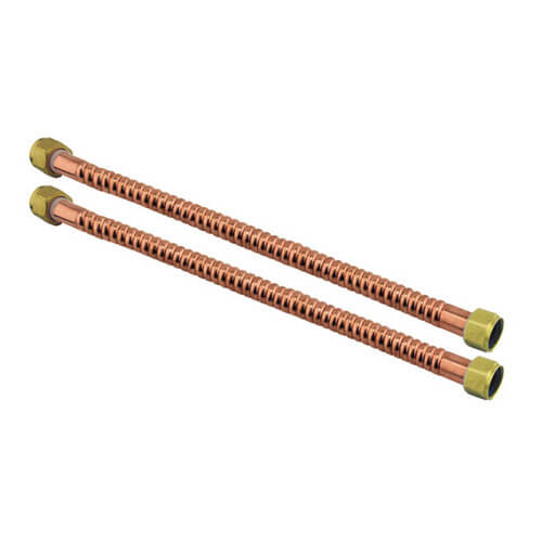 Main product image of 3/4" Female NPT x 3/4" Female NPT Flexible Water Connector, Copper (15" Long), UV10505