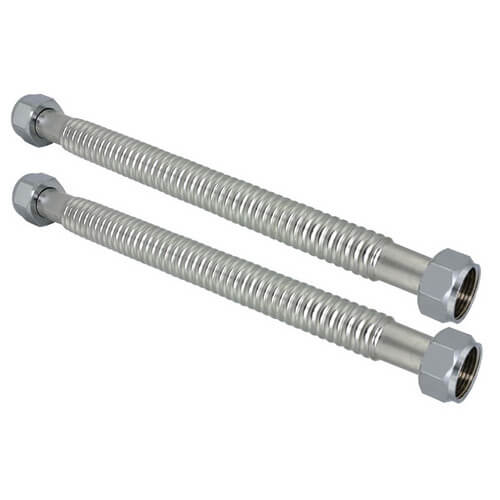 Main product image of 3/4" Female NPT x 3/4" Female NPT Flexible Water Connector, Stainless Steel (12" Long)
