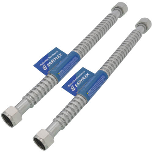 Main product image of 3/4" Female NPT x 3/4" Female NPT Flexible Water Connector, Stainless Steel, 15" Long (2-Pack), UV12928