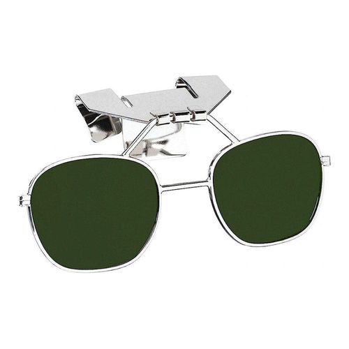Main product image of Uvex Hard Hat Clip Lenses, Metal, Green Clip-On Attachment