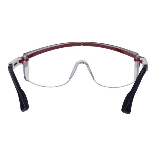Main product image of Astrospec 3000 Anti-Fog & Scratch-Resistant Safety Glasses, Polycarbonate, Clear Lenses, Full-Framed, Red/White/Blue Frame