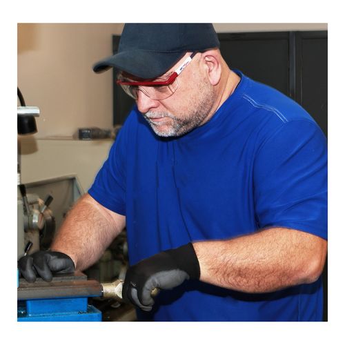 Main product image of Astrospec 3000 Anti-Fog & Scratch-Resistant Safety Glasses, Polycarbonate, Clear Lenses, Full-Framed, Red/White/Blue Frame