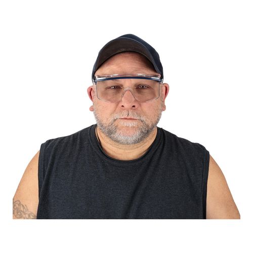 Main product image of Astrospec 3000 Anti-Fog & Scratch-Resistant Safety Glasses, Polycarbonate, Clear Lenses, Full-Framed, Blue Frame