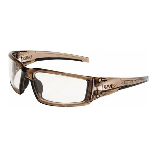 Main product image of Hypershock Anti-Fog Safety Glasses, Polycarbonate, Clear Lenses, Full-Framed, UV Protection, Brown Frame, Dual