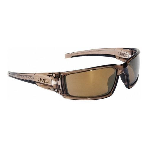 Main product image of Hypershock Scratch-Resistant Safety Glasses, Gold Mirror Lenses, Full-Framed, Brown Frame