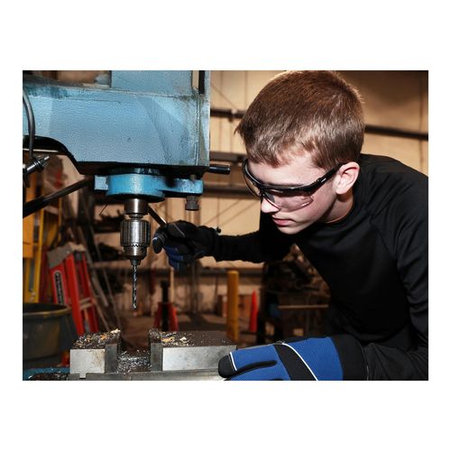 Main product image of Genesis Scratch-Resistant Safety Glasses, Polycarbonate, Clear Lenses, Full-Framed, UV Protection, Black Frame, Adjustable