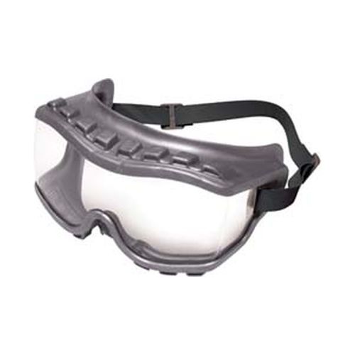 Main product image of Strategy Safety Goggles, Anti-Fog & Scratch-Resistant, Clear Polycarbonate Lenses, Indirect Vent, Gray Frame
