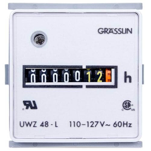 Main product image of 60Hz Flush Mount AC Hour Meter, Quick Connect Combination (24V)