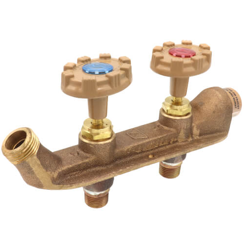 Main product image of Model V122 1/2" MPT x 1/2" Sweat Inlet Vertical Hot & Cold Anti-Siphon Wall Faucet