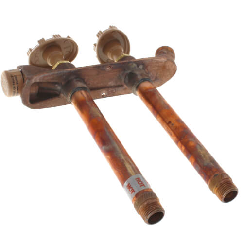 Main product image of Model V22 6", 1/2" MPT x Sweat Inlet Vertical Hot & Cold Anti-Siphon Wall Faucet w/ Metal Handle