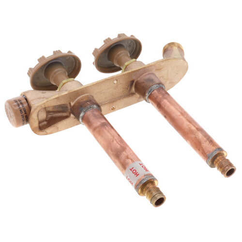 Main product image of Model V22 4", 1/2" Expansion PEX Inlet Vertical Hot & Cold Anti-Siphon Wall Faucet w/ Metal Handle