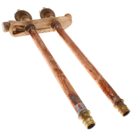 Main product image of Model V22 12", 3/4" Expansion PEX Inlet Vertical Hot & Cold Anti-Siphon Wall Faucet w/ Metal Handle