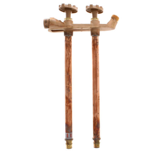 Main product image of Model V22 12", 3/4" Expansion PEX Inlet Vertical Hot & Cold Anti-Siphon Wall Faucet w/ Metal Handle